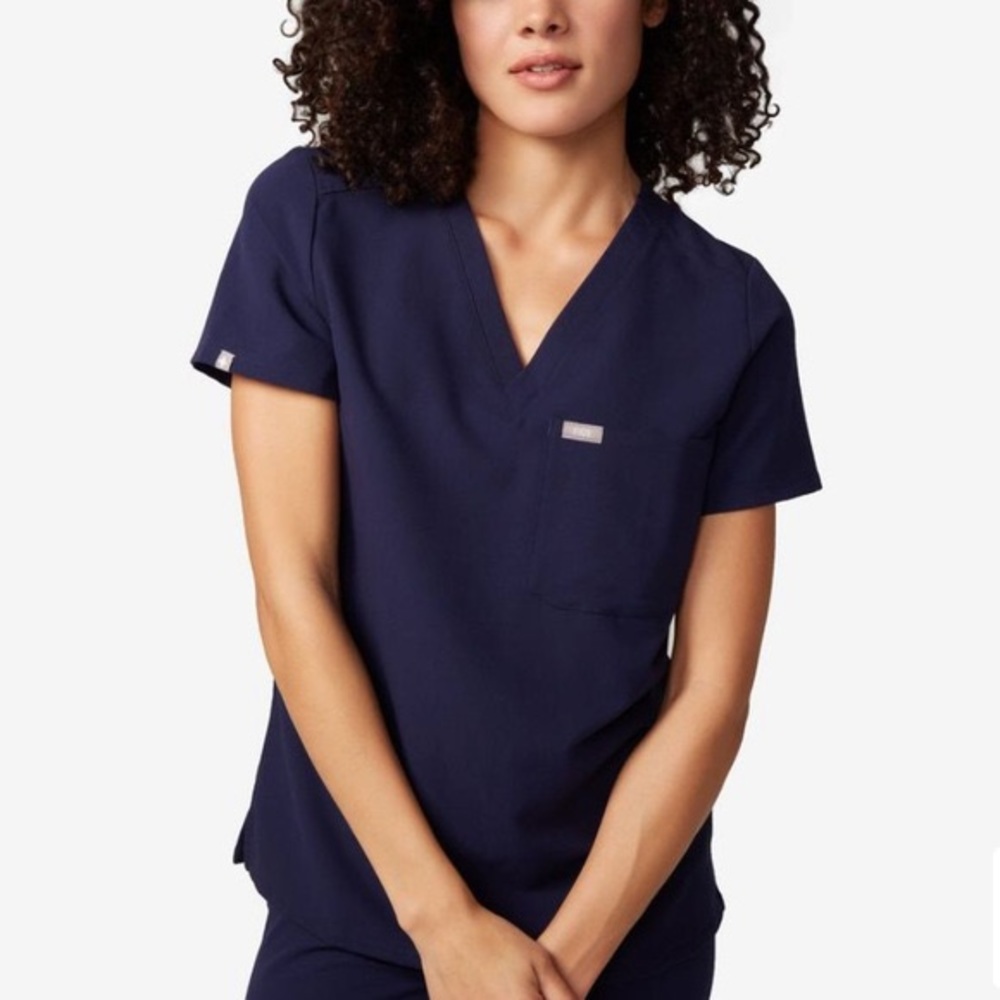 FIGS Catarina Navy Scrub Top